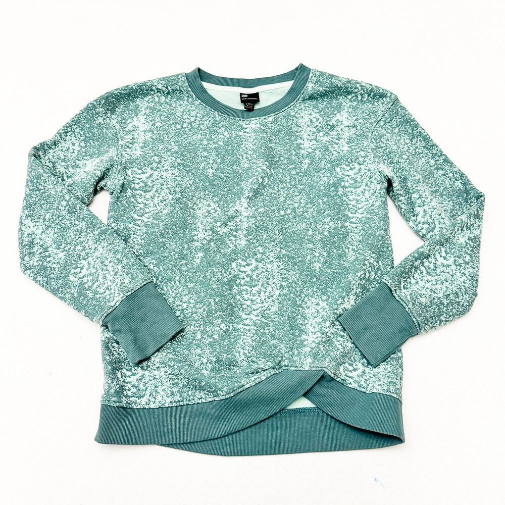 All in Motion Girl's fleece Pullover Sweatshirt Crewneck Size L 10-12 Green MINT